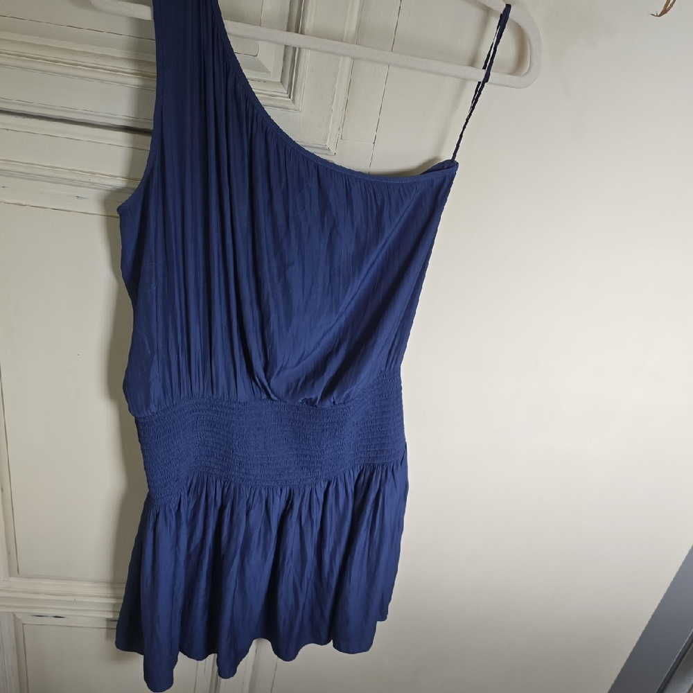 Ramy Brook One-Shoulder Dress in Deep Blue